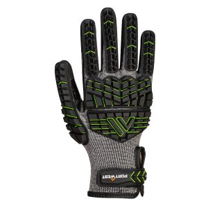 Luva de impacto de espuma de nitrilo VHR15 Preto/Verde